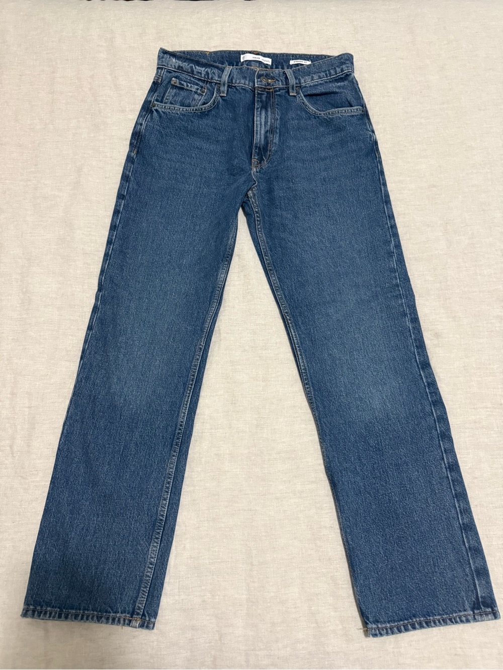 Mango Men's Straight-Leg Jeans in Blue
